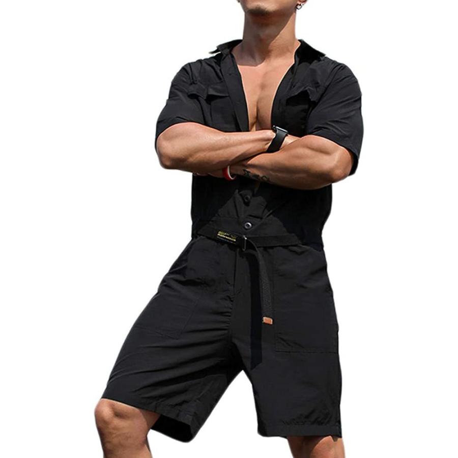 現金特価 半袖 つなぎ メンズ オールインワン ショートパンツ カバーオール ハーフパンツ 作業服 作業着 ユニオンスーツ オーバーオール Gtlin 在庫有 Kwsrbd Com
