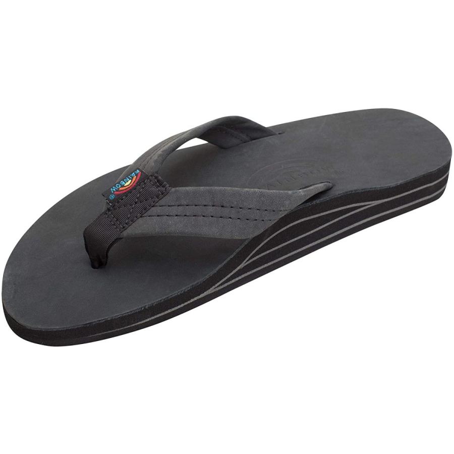 21高い素材 Double レインボーサンダル Sandals Rainbow Layer S 19 プレミアブラク ダブルレイヤー メンズレザーサンダル サンダル