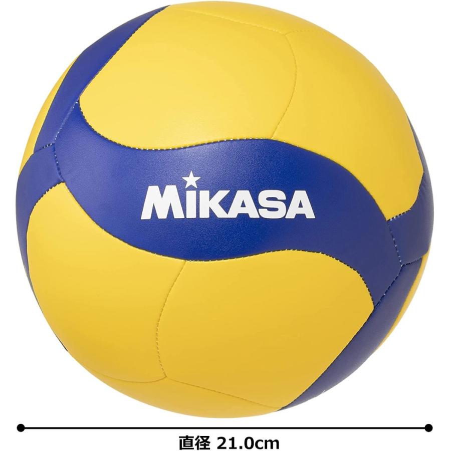 訳あり商品 ミカサ Mikasa バレーボール レクリエーション レジャー用 5号 一般 大学 高校 イエロー ブルー V355w 推奨内圧0 25kgf