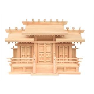 神棚 お供え 設置 方角 お札 購入  三社 ひのき 【 神棚 】 新寸唐戸三社（中）