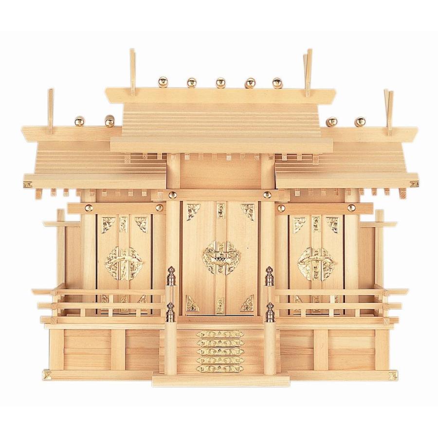 93％以上節約 お宮 神棚 神殿 極上茅葺一社 唐戸 檜製