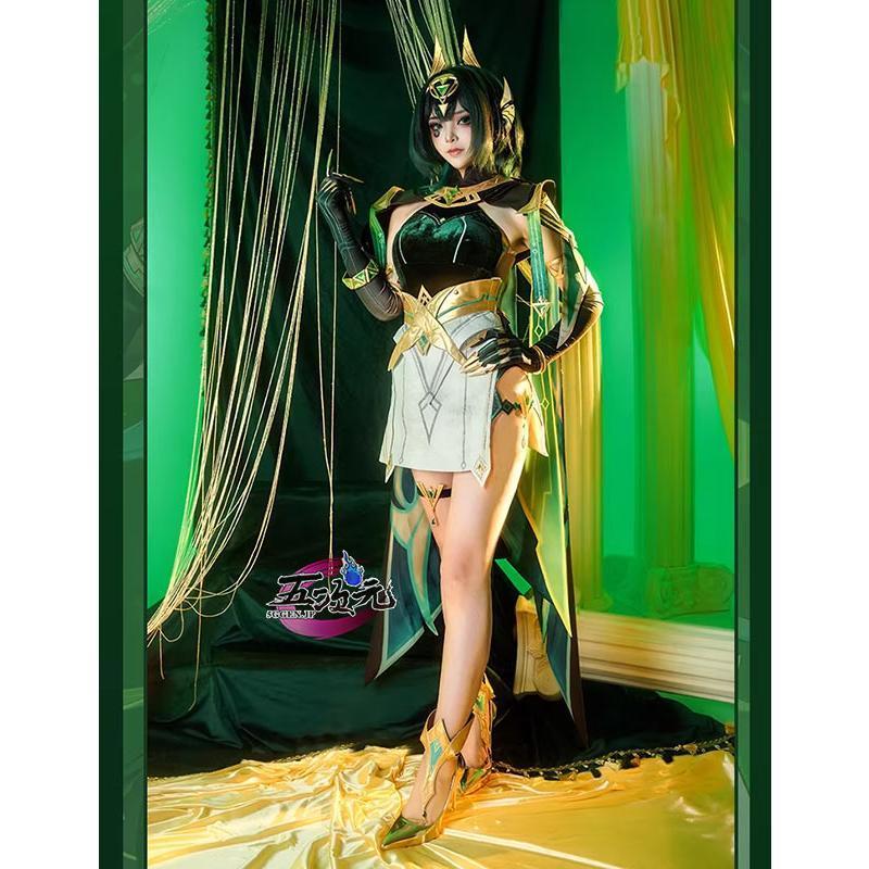 五次元 原神 コスプレ ネフェル 衣装 ※ウィッグ 靴 つけまつげ 追加