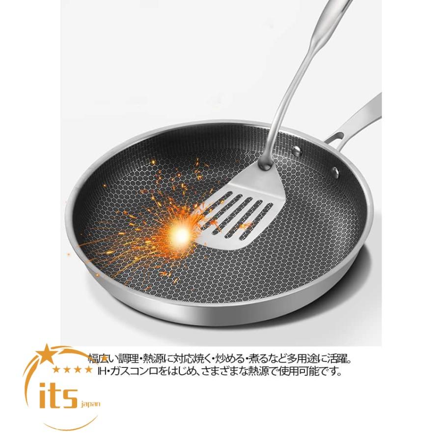 ステンレス フライパン 24cm 26cm 28cm 30cm 32cm IH ガス火対応
