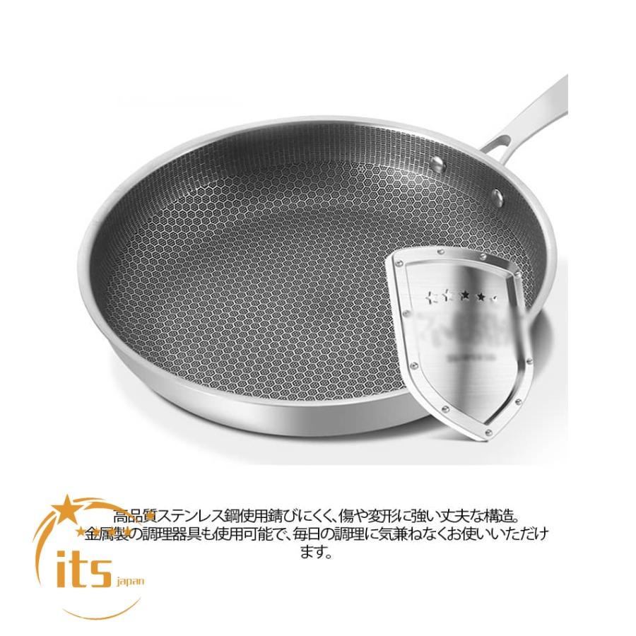 ステンレス フライパン 24cm 26cm 28cm 30cm 32cm IH ガス火対応