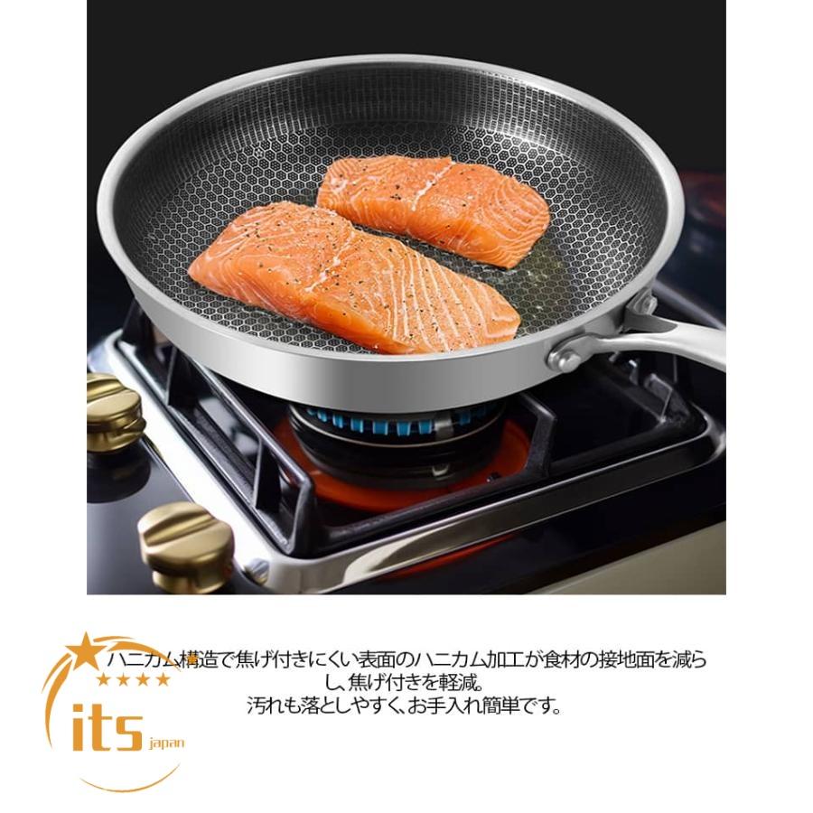ステンレス フライパン 24cm 26cm 28cm 30cm 32cm IH ガス火対応