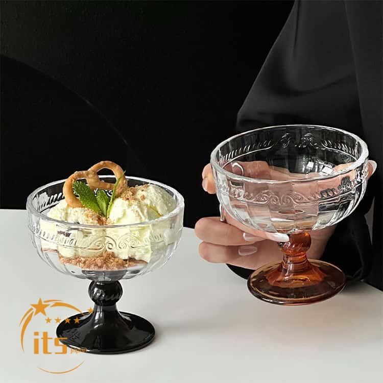 HOLMEGAARDガラス製 脚付きデザートカップ 2個セット 2個 アイスクリーム カップ 食器 デザートグラス デザートカップ
