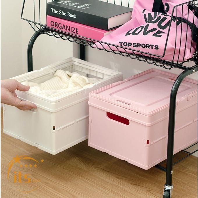 コンテナボックス 持ち手付き 蓋付き 折りたたみ式 かご バスケット