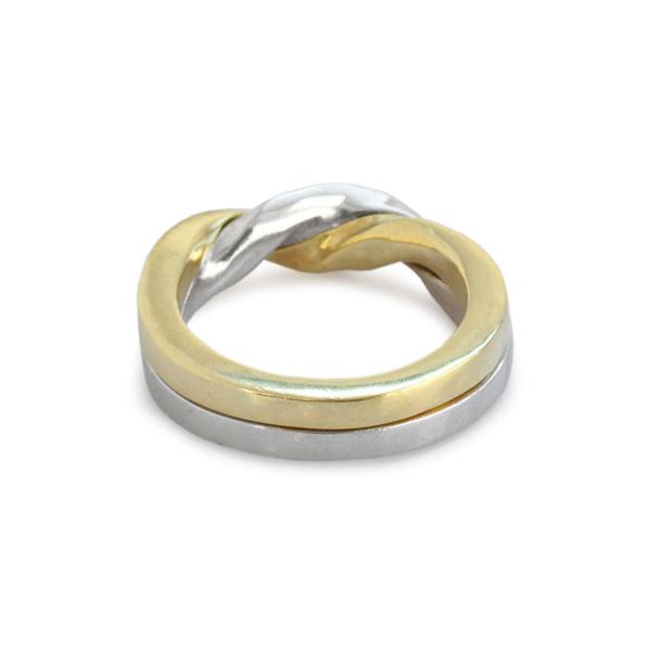 ACE by morizane エースバイモリザネ acegimmel ring k18 gold plated / エース ギメル リング [ AG921202GP ] 正規品 指輪 シンプル シルバー ゴールドの画像