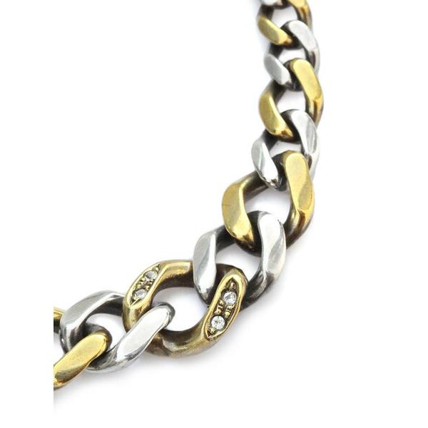 アンプ ジャパン amp japan  Gradation Cavalry Chain Bracelet Narrow 17AO-406 チェーンブレスレット シルバーの画像