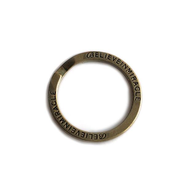ビリーブインミラクル BELIEVEINMIRACLE Brand Key Ring キーリング 2重カン 鍵 キーホルダー 真鍮｜its12midnight｜02