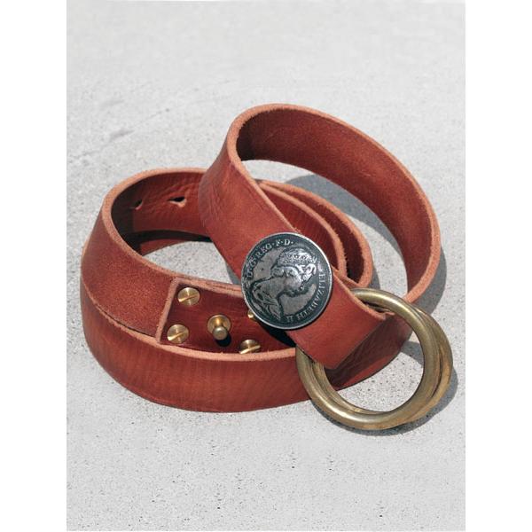 【45R】リングベルト　ブラウン　size M 定価19,800円 BELIEVEINMIRACLE（ビリーブインミラクル） W RING BELT ダブルリング