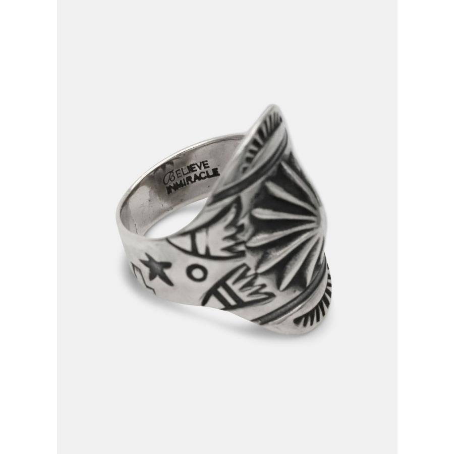 BELIEVEINMIRACLE ビリーブインミラクル HAND STAMPED RING 2 リング 正規品 指輪 ピンキー シルバー 銀 925 スタンプ インディアンジュエリー ユニセックスの画像