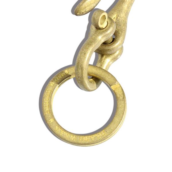 Button Works（ボタンワークス） BW Brass Line Fishhook Shackle Key ブラス フック キーホルダ− ...