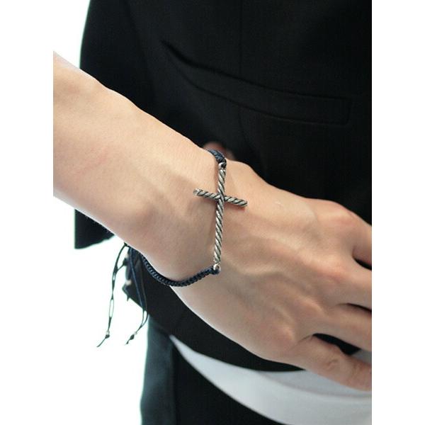 CHAN LUU チャンルー LARGE CROSS BRACELET (Navy Mix) / ラージ