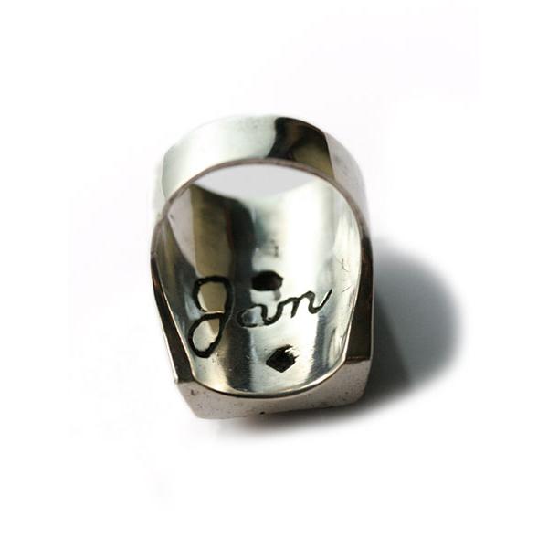 Flash Point フラッシュポイント JAM RING ZIRCON ジャムリング ジルコン 指輪 スカル ドクロ 骸骨 スクエア ブラックオニキス クリアジルコニア 骨 ボーンの画像