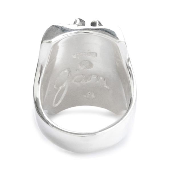 Flash Point フラッシュポイント JAM RING (EMERALD) ジャムリング ( エメラルド ) 正規品 指輪 スカル ドクロ 骸骨 スクエア ブラックオニキス 骨 ボーン …の画像