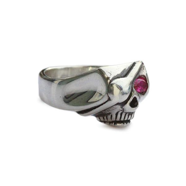 Flash Point フラッシュポイント JIM SKULL W S S PATCH with Ruby (it’s 12 midnight 別注モデル) ジムスカルリング 指輪 アイパッチ 眼帯 ルビー シルバー | FLASH POINT | 02