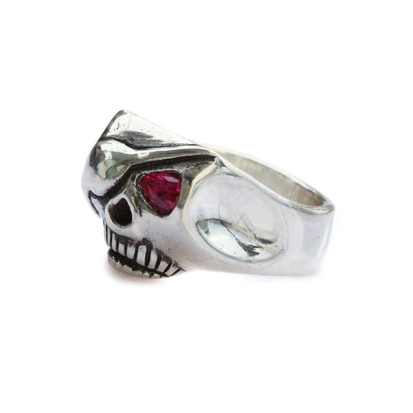 Flash Point フラッシュポイント JIM SKULL W S S PATCH with Ruby (it’s 12 midnight 別注モデル) ジムスカルリング 指輪 アイパッチ 眼帯 ルビー シルバー | FLASH POINT | 03