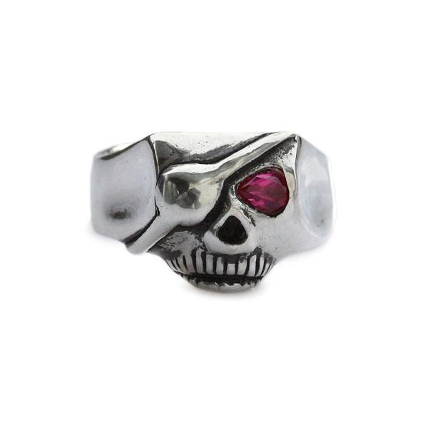 Flash Point フラッシュポイント JIM SKULL W S S PATCH with Ruby (it’s 12 midnight 別注モデル) ジムスカルリング 指輪 アイパッチ 眼帯 ルビー シルバー | FLASH POINT | 01