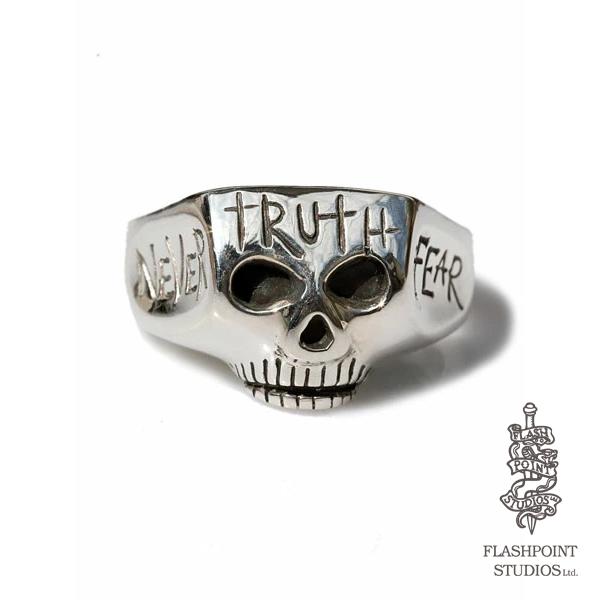 FLASHPOINT 限定 スカルリング SV925 付属品有 FLASH POINT（フラッシュポイント） JIMSKULL NEVER FEAR TRUTH ジム