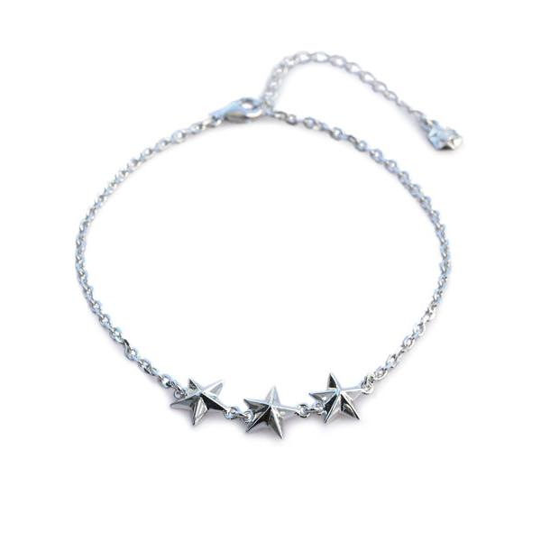 GARDEL ガーデル Trinity Star Anklet Silver / トリニティシルバースターアンクレット GDA-002TS 正規品 調節可能 星 スター チャーム ペア プレゼント ギ…