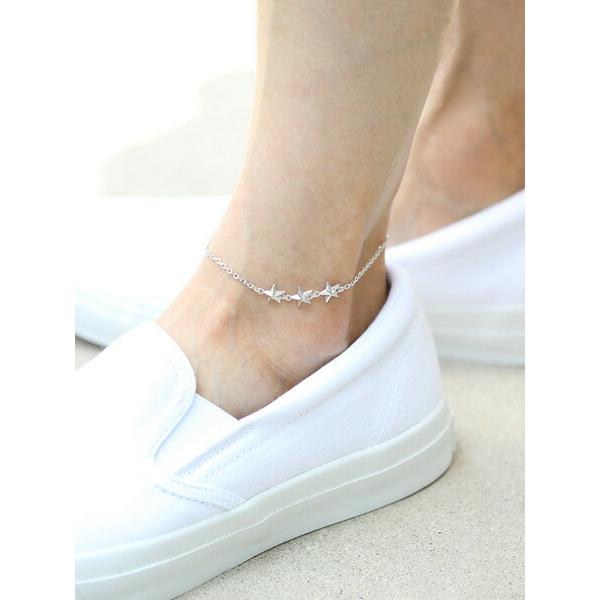 GARDEL ガーデル Trinity Star Anklet Silver / トリニティシルバースターアンクレット GDA-002TS 正規品 調節可能 星 スター チャーム ペア プレゼント ギ…