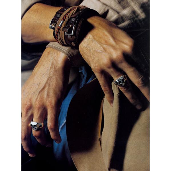 アクセサリー gbb custom leather JD Cuff Bracelet brown1.jpg