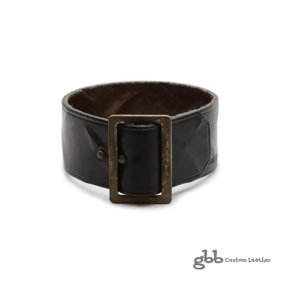 gbb custom leather / カスタム レザー Mill Cuff ( Black ) レザー