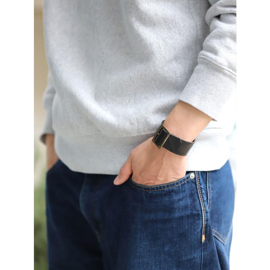 gbb custom leather / カスタム レザー Mill Cuff ( Black ) レザー