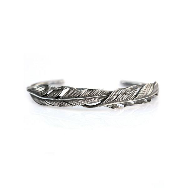 HARIM ハリム Double Feather Bangle (silver) / HRA034 SV バングル ブレスレット ブレス カフ フェザー シルバー メンズ レディースの画像