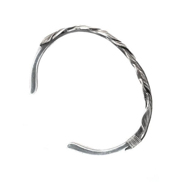 HARIM ハリム Double Feather Bangle (silver) / HRA034 SV バングル ブレスレット ブレス カフ フェザー シルバー メンズ レディースの画像