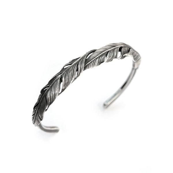 HARIM ハリム Double Feather Bangle (silver) / HRA034 SV バングル ブレスレット ブレス カフ フェザー シルバー メンズ レディースの画像