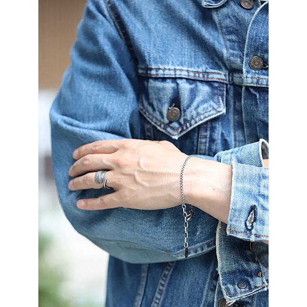 HARIM ハリム NARROW SQUARE BLOCK CHAIN BRACELET [ HRC019BC ] ナロー ブロックチェーン ブレスレット 正規品 シンプル 銀 メンズ レディース 人気 シンプルの画像