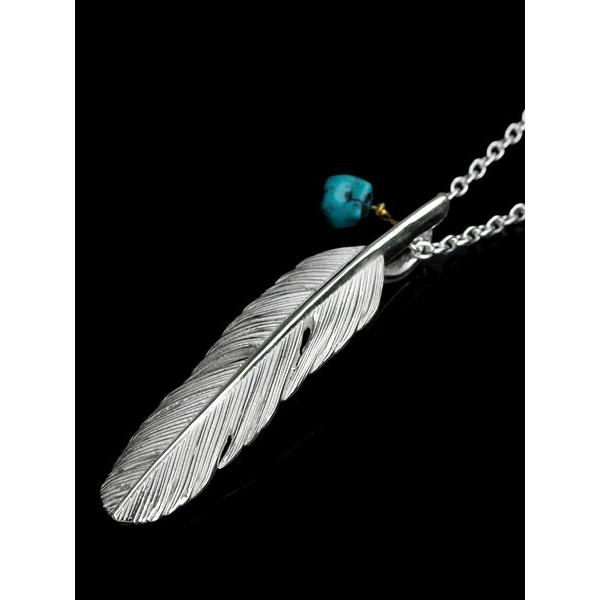HARIM ハリム HARIM FEATHER CENTER S (WH) / HRP120WH フェザー ネックレス ペンダント シルバー メンズ レディース 送料無料の画像
