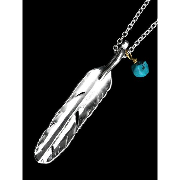 HARIM ハリム HARIM FEATHER CENTER S (WH) / HRP120WH フェザー ネックレス ペンダント シルバー メンズ レディース 送料無料の画像