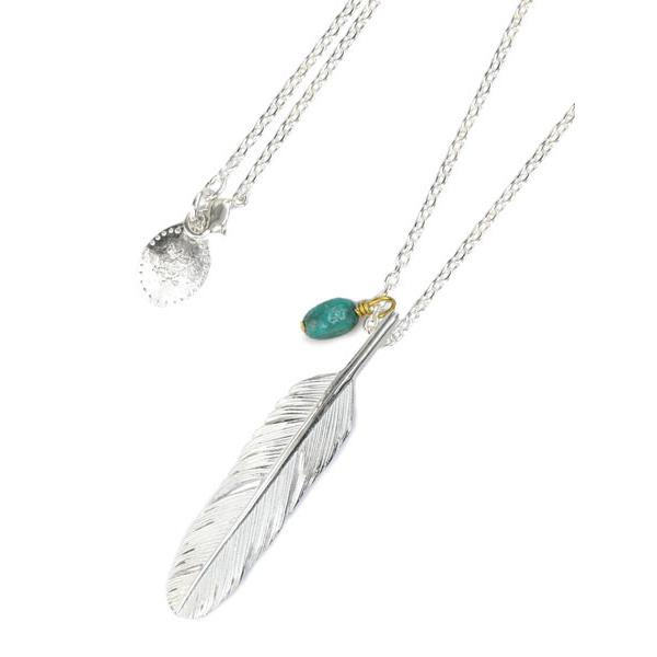HARIM ハリム HARIM FEATHER CENTER S (WH) / HRP120WH フェザー ネックレス ペンダント シルバー メンズ レディース 送料無料の画像