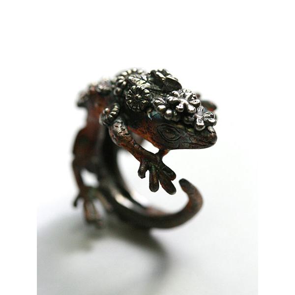 HOASHI YUSUKE ホアシユウスケ 鱗が花になったトカゲ リング ~joy~ ( Sterling Silver ) 正規品 指輪 ...