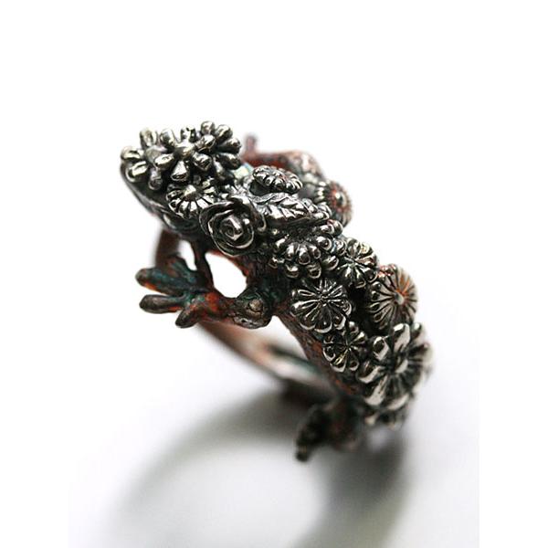 HOASHI YUSUKE ホアシユウスケ 鱗が花になったトカゲ リング ~joy~ ( Sterling Silver ) 正規品 指輪 ...