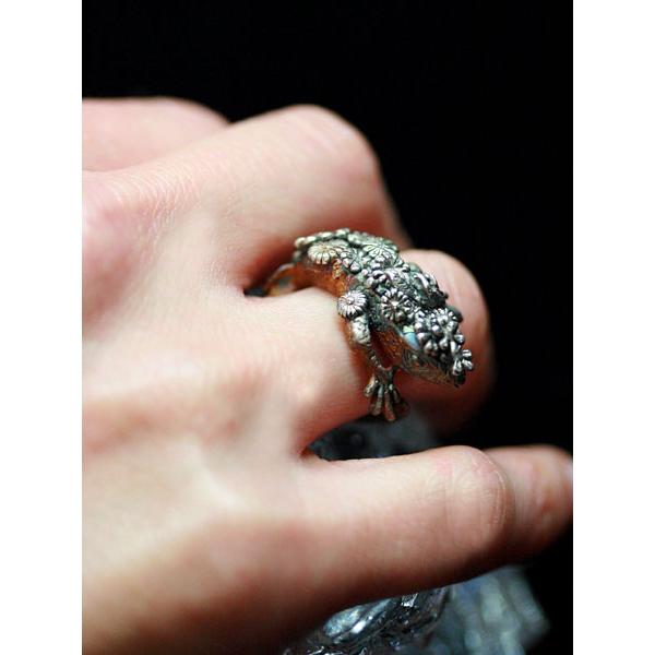 HOASHI YUSUKE ホアシユウスケ 鱗が花になったトカゲ リング ~joy~ ( Sterling Silver ) 正規品 指輪 ...