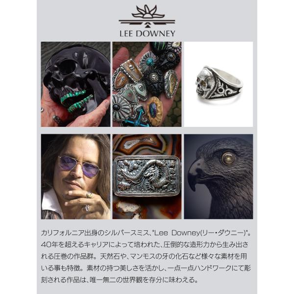 Lee Downey リーダウニー Large Skull Ring (Jet) / スカル リング 指輪 ジェット 化石 ドクロ シルバー メンズ レディース 送料無料の画像