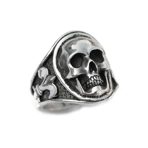 LEE Downey リーダウニー　スカルプテッドスカルリング Lee Downey リーダウニー Sculpted Skull Ring - Silver