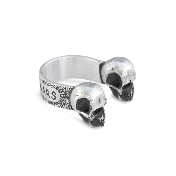 Marylin of Mars マリリンオブマーズ Double Skulls Ring ダブル スカルズ リング 正規品 指輪 ジョニーデップ着用 愛用 ドクロ シルバー925 プレゼント ギフトの画像