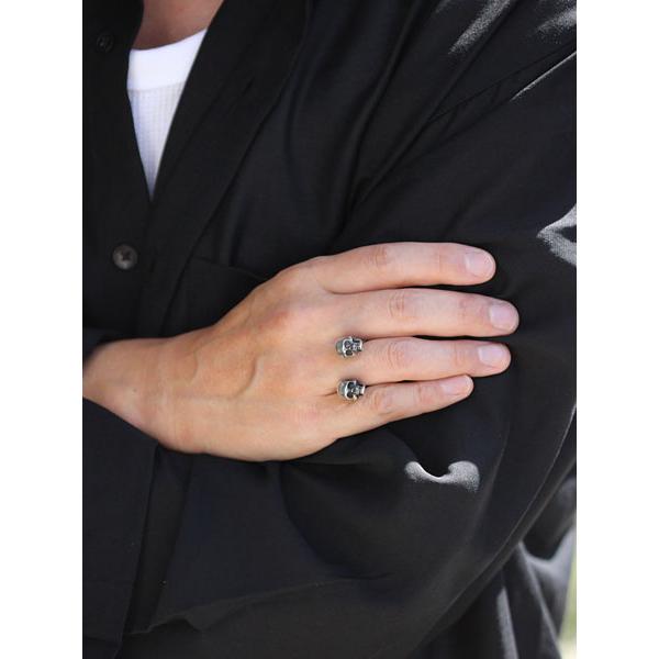 Marylin of Mars マリリンオブマーズ Double Skulls Ring ダブル スカルズ リング 正規品 指輪 ジョニーデップ着用 愛用 ドクロ シルバー925 プレゼント ギフトの画像