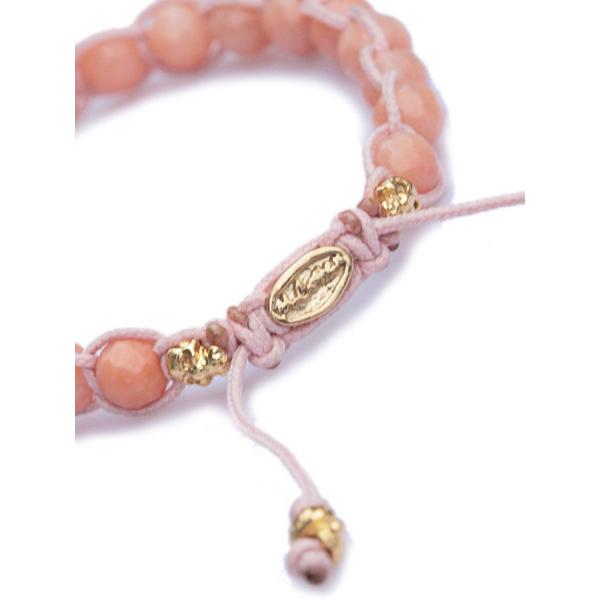 M.Cohen（エムコーエン） Stones with Skull ブレスレット (PINK) B