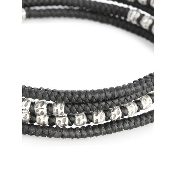 M.Cohen エムコーエン knotted 4 wrap silver thai hammered bead B 