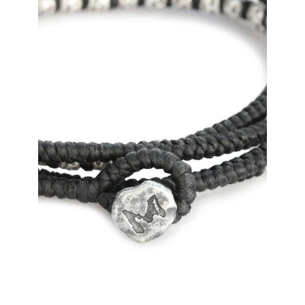 M.Cohen エムコーエン knotted 4 wrap silver thai hammered bead B-103709-SLV-BLK ノット 4ラップ シルバータイ ハンマービーズ 正規品 ブレスレット ネ…｜its12midnight｜04