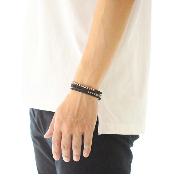 M.Cohen エムコーエン knotted 4 wrap silver thai hammered bead B 