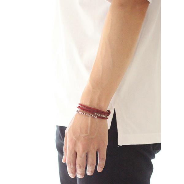 M.Cohen（エムコーエン） knotted 4 wrap silver thai hammered bead B