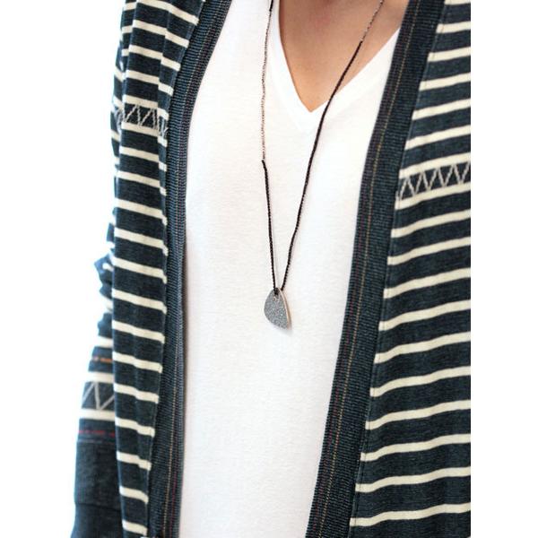 M.Cohen エムコーエン Silver Guitar Pick Necklace (Silver) N-101052-OXI-OXI-BLK シルバー ギターピック ネックレス 正規品 ロングチェーンペンダント…｜its12midnight｜05