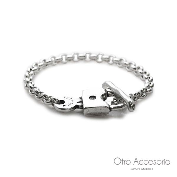 シルバー チェーンブレスレット ロック式 OtroAccesorio（オトロアクセソリオ） オトロ アクセソリオ Lock